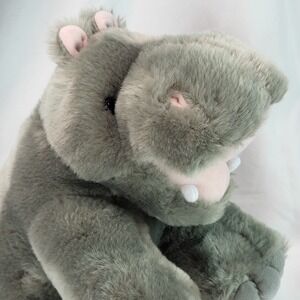 Adventure Newport Aquariums Floppy Grey Hippopotamus Plush Stuffed Animal 19"